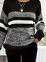 Women Abstract Long Sleeve Comfy Casual Printing Sweater