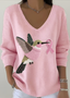 Women Cotton Animal Long Sleeve Comfy Casual Sweater