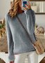 Women Plain Long Sleeve Comfy Vintage Cardigan