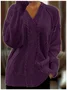 Women Cotton Plain Long Sleeve Comfy Casual Sweater