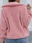 Women Spring/Fall Outerwear Vintage Split Joint Plain Long Sleeve Shawl Collar Jacket