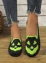Halloween Casual Geometric Slip On Flat Heel Shallow Shoes