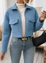 Women Spring/Fall Outerwear Casual Plain Long Sleeve Shawl Collar Jacket