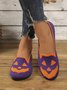 Halloween Casual Geometric Slip On Flat Heel Shallow Shoes