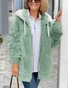 Women Winter Outerwear Vintage Plain Long Sleeve Shawl Collar Jacket