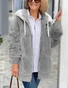 Women Winter Outerwear Vintage Plain Long Sleeve Shawl Collar Jacket
