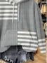Casual Hoodie Striped Hoodie Printing