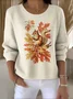 Women Cotton Animal Long Sleeve Comfy Vintage Sweater