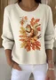 Women Cotton Animal Long Sleeve Comfy Vintage Sweater