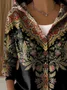 Women Cotton Floral Long Sleeve Comfy Vintage Cardigan