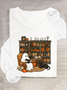 Crew Neck Long Sleeve Halloween Regular Medium Elasticity Loose Blouse For Women