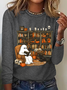 Crew Neck Long Sleeve Halloween Regular Medium Elasticity Loose Blouse For Women