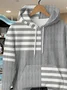 Casual Hoodie Striped Hoodie Printing