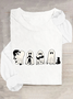 Crew Neck Long Sleeve Halloween Regular Medium Elasticity Loose Blouse For Women