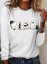 Crew Neck Long Sleeve Halloween Regular Medium Elasticity Loose Blouse For Women