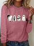 Crew Neck Long Sleeve Halloween Regular Medium Elasticity Loose Blouse For Women