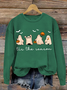 Casual Crew Neck Halloween Sweatshirt