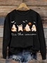 Casual Crew Neck Halloween Sweatshirt