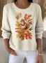 Women Cotton Animal Long Sleeve Comfy Vintage Sweater