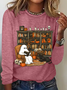 Crew Neck Long Sleeve Halloween Regular Medium Elasticity Loose Blouse For Women