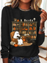 Crew Neck Long Sleeve Halloween Regular Medium Elasticity Loose Blouse For Women
