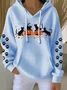 Casual Halloween Cat Pumpkin Art Print Hoodie Comfy Hoodie
