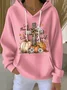 Casual Hooded Pumpkin Pattern Hoodie