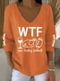 Women Cotton Text Letters Long Sleeve Comfy Casual Sweater