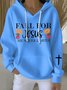 Casual Hooded Jesus Copy Art Print Comfy Loose Hoodie