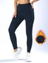 Women Plain Casual Winter Ankle Pants Leggings