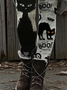 Women Cat Vintage All Season Long Leggings