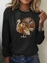 Vintage Animal Crew Neck Long Sleeve T-shirt