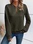 Vintage V Neck Geometric Sweatshirt Split Joint