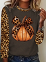 Vintage Halloween (pumpkin) Crew Neck Long Sleeve T-shirt