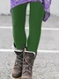 Women Plain Vintage All Season Long Leggings