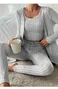 Women Plain Matching Outfit Daily Long Sleeve Casual Spring/Fall Multi-Piece Set Matching Set