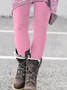 Women Plain Vintage All Season Long Leggings