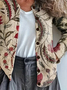 Women Floral Long Sleeve Comfy Vintage Printing Cardigan