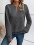 Vintage V Neck Geometric Sweatshirt Split Joint