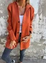 Women Spring/Fall Outerwear Vintage Split Joint Plain Long Sleeve Stand Collar Jacket