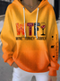 Casual Hoodie Text Letters Hoodie Printing