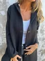 Women Spring/Fall Outerwear Vintage Split Joint Plain Long Sleeve Stand Collar Jacket