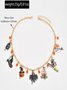 New Halloween Accessories Niche Cat Ghost Pumpkin High-end Jewelry Clavicle Chain Female Pendant Light Luxury Necklace