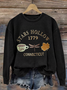 Casual Crew Neck Text Letters Sweatshirt Printing