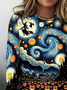 Vintage Halloween Crew Neck Long Sleeve T-shirt