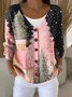 Women Knitted Christmas Long Sleeve Comfy Vintage Cardigan