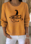 Women Cotton Halloween Long Sleeve Comfy Vintage Sweater
