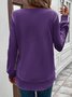 Vintage Crew Neck Plain Sweatshirt Jacquard