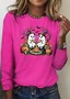 Vintage Halloween Crew Neck Long Sleeve T-shirt