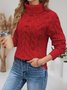 Women Plain Long Sleeve Comfy Casual Sweater